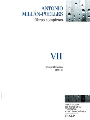 cover image of Millán-Puelles. VII. Obras completas